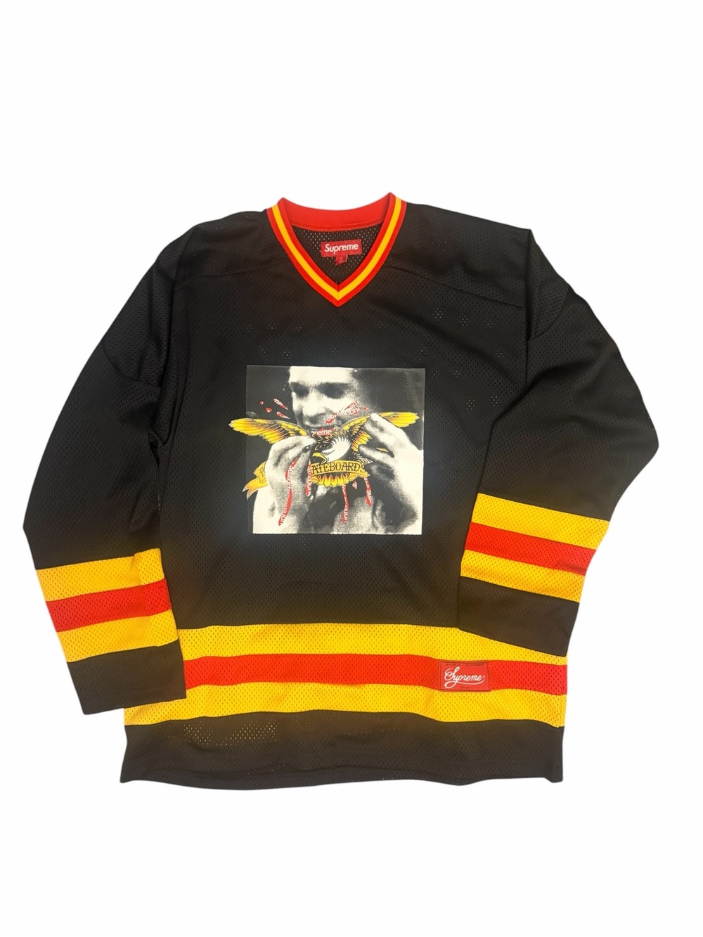 Supreme x Antihero ozzy ozzie osbourn pigeon hockey jersey large NWT